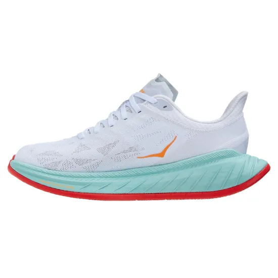 HOKA ONE ONE Carbon X 2 White Blazing Orange Women's