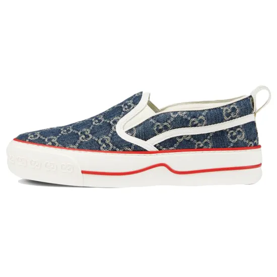GUCCI Women's Tennis 1977 Slip-On 'Denim' Women's