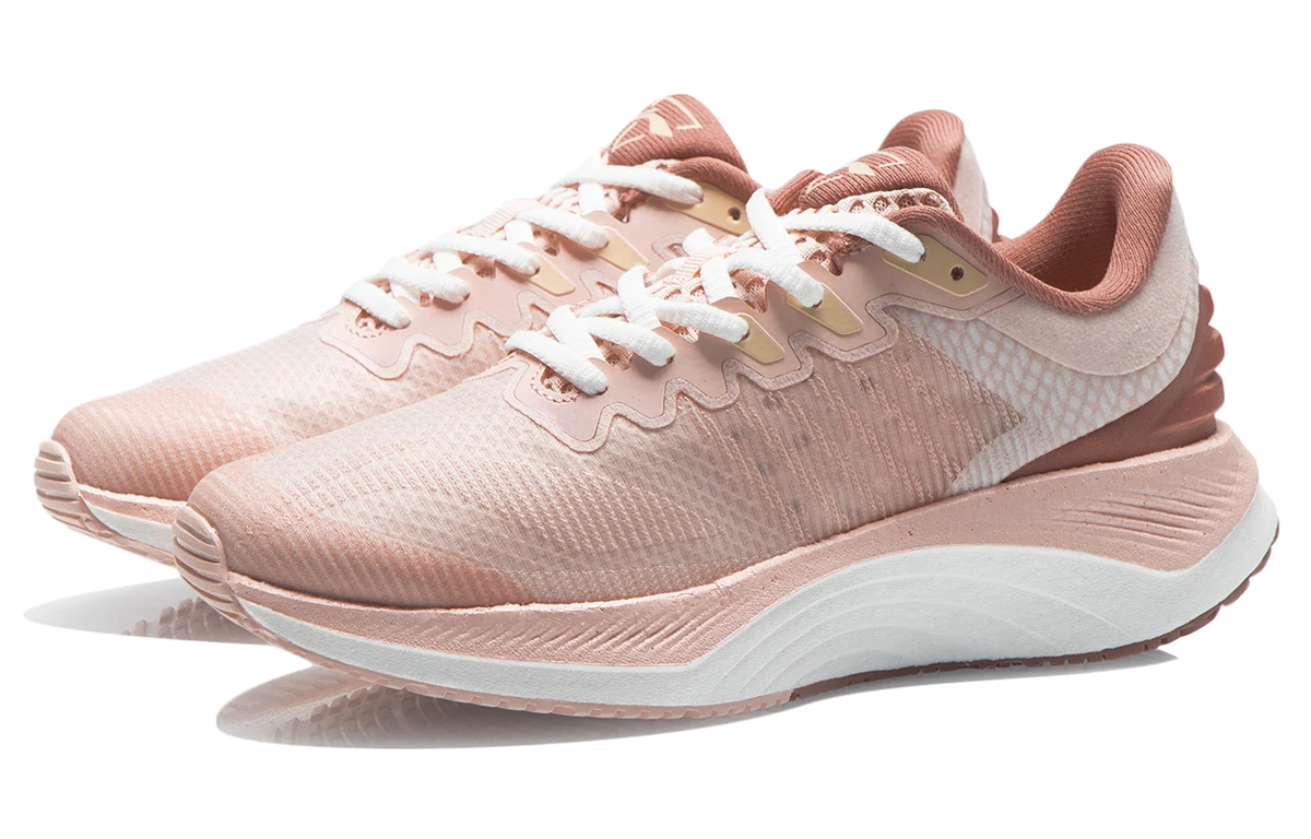 Li Ning YueYing Cushioning Abrasion Resistant Slip Resistant Low top Running Shoes Women’s Peach Orange Pink
