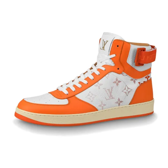 LOUIS VUITTON Rivoli Skateboard Shoes Men High-Top Orange