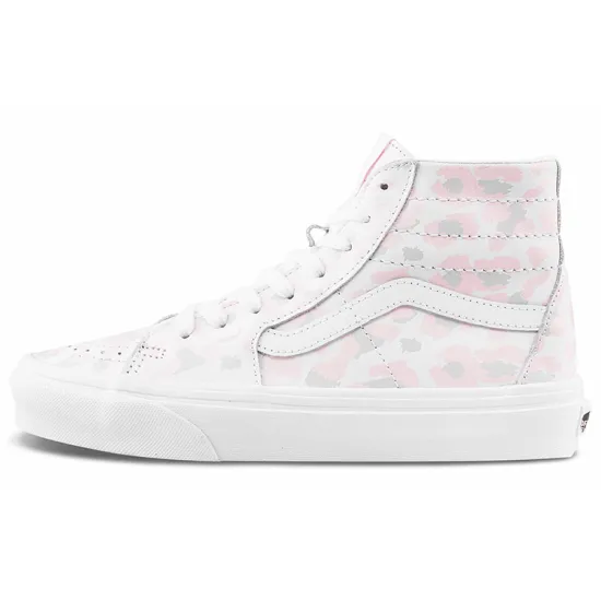 Vans SK8 Skateboarding Shoes Women's High-top Pink/white