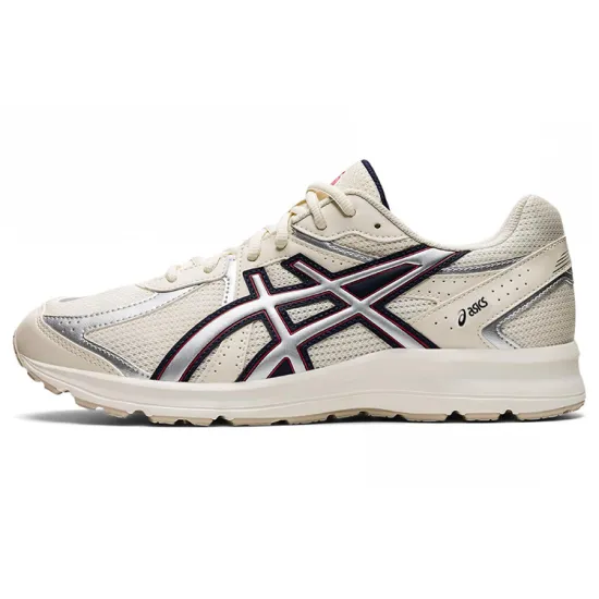 Asics JOG 100S Running Shoes Men Low-top Off White/Silver