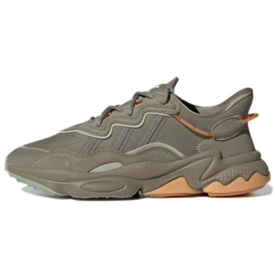 Adidas Originals Ozweego Lifestyle Shoes Unisex Low-top Charcoal Gray/yellow
