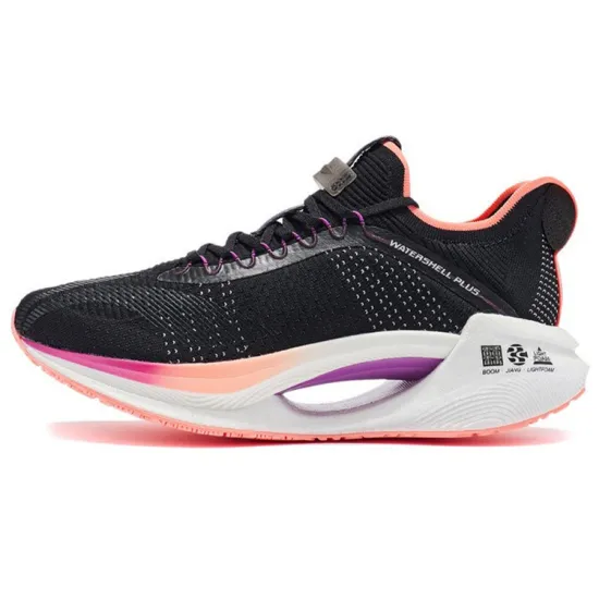 LiNing Jueying Essential Breathable Low Top Running Shoes Men's Black Orange