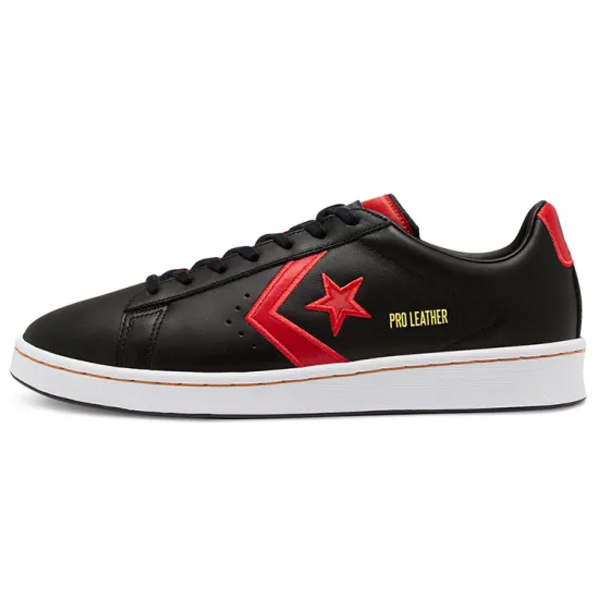 Converse Cons Pro Leather Skateboarding Shoes Unisex Low-top Black/Red/White