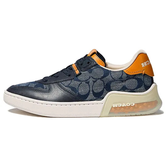 COACH CitySole Skateboard Shoes Women's Low-Top Denim Blue