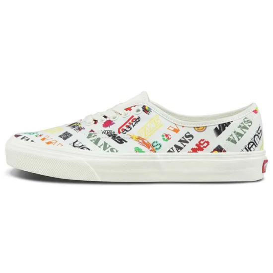 Vans Authentic Breathable Lightweight Low Top Casual Skate Shoes Unisex White Multi Color