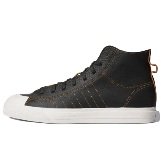 Adidas Originals NIZZA Series Skateboard Shoes Unisex High-top Dark Brown