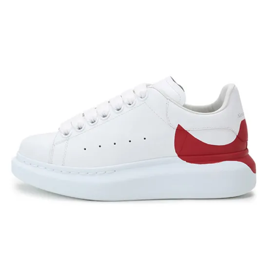Alexander McQueen Oversized Sneaker 'White Red Heel' Women's