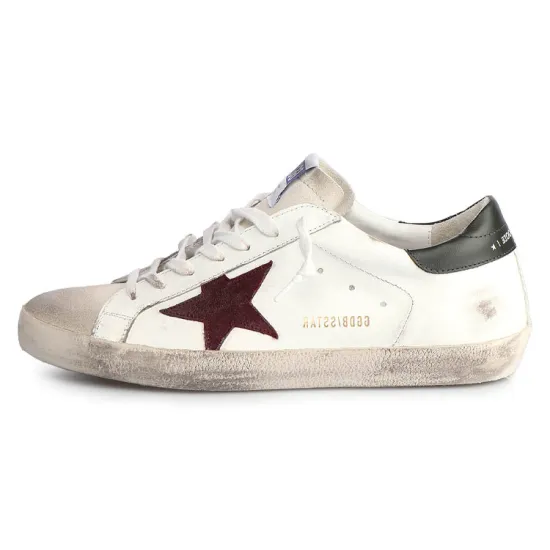 Golden Goose Super-Star Skateboard Shoes Men Low-top White/Red