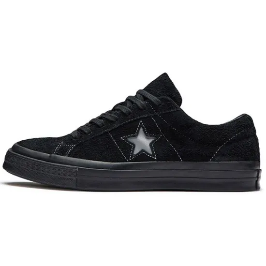 Converse One Star Suede OX Slip Resistant Lightweight Breathable Low Top Skateboard Shoes Unisex Black