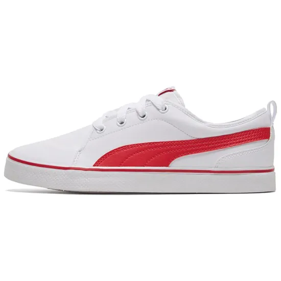 PUMA Street Retro Low Top Casual Skate Shoes Unisex White Red