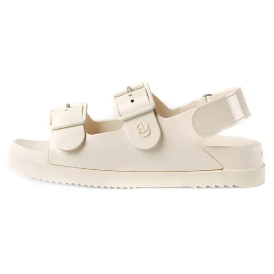 GUCCI Mini Double G Sandal Off-White Rubber