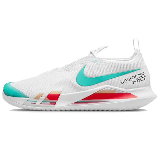 Nike Court React Vapor NXT HC White Habanero Red Pomegranate Washed Teal