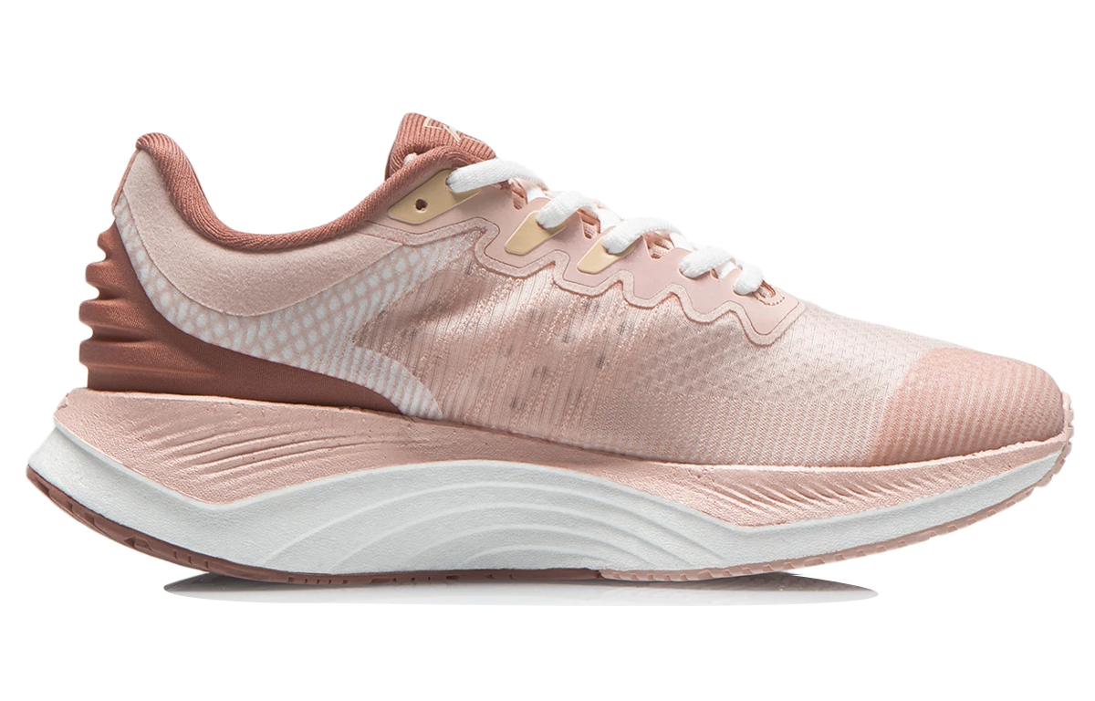 Li Ning YueYing Cushioning Abrasion Resistant Slip Resistant Low top Running Shoes Women’s Peach Orange Pink