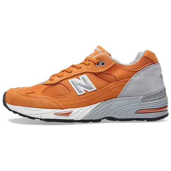 New Balance NB 991 Running Shoes Unisex Low-top Grey/orange