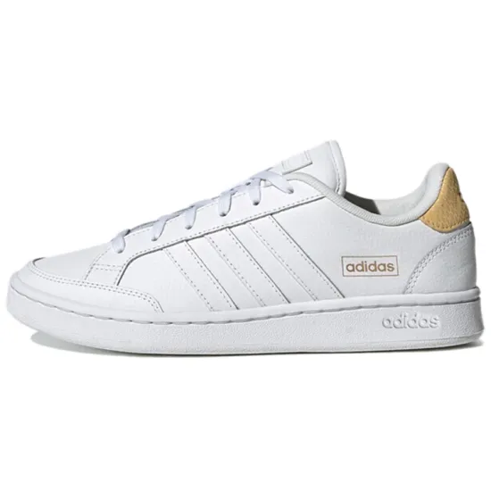 Adidas Neo GRAND COURT Skateboard Shoes Women's Low-Top White Yellow