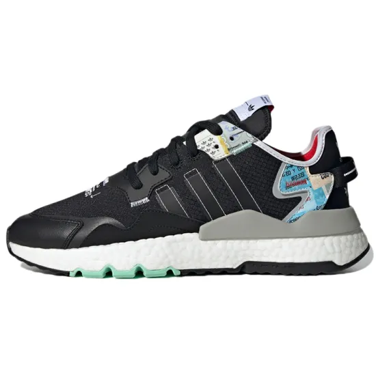 Adidas Originals Nite Jogger Lifestyle Shoes Unisex Low-top Black/white/gray/blue