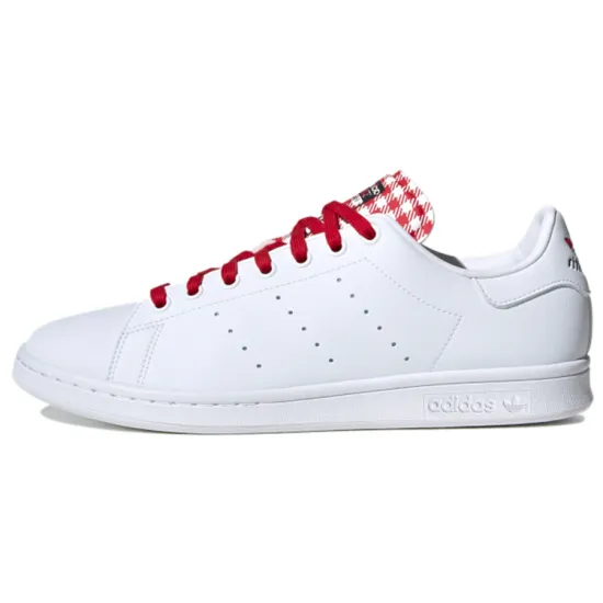 Adidas Originals STAN SMITH Collection Skateboard Shoes Women's Low-top White/Red/Black