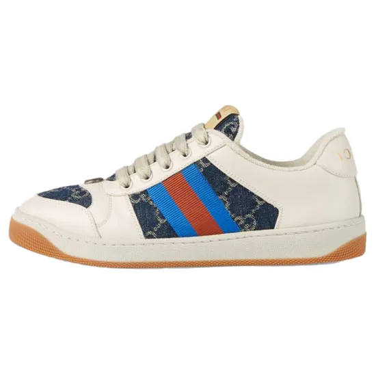 GUCCI Women's Screener 'GG Canvas   Denim Ivory' Women's