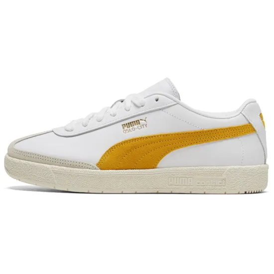 PUMA OSLO-CITY Skateboarding Shoes Unisex Low-top White/Yellow
