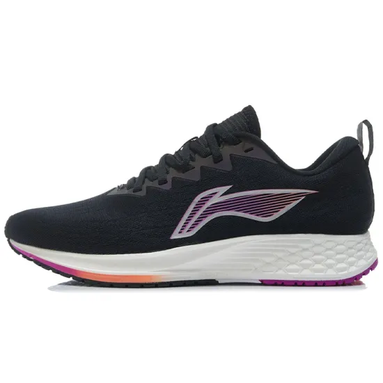 LINING Red Hare 4 Running Shoes Men Low-Top Black/Fluorescent Plum Purple