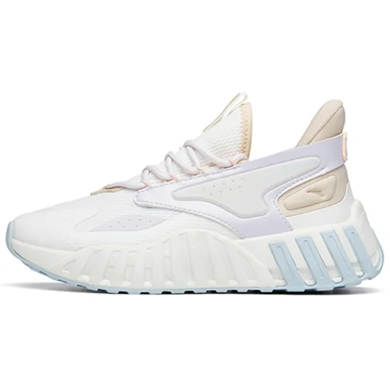 ANTA Casual Shoes Women's Low-Top Ivory White/Champagne/Misty Purple
