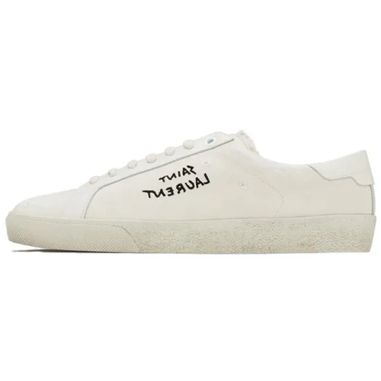 SAINT LAURENT Court Classic SL/06 Low Distressed Cream