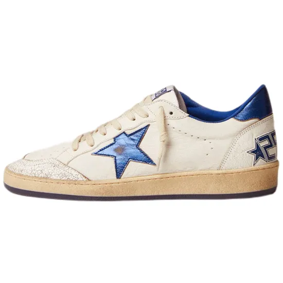 Golden Goose Ball Star Low White Bluette