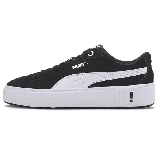 Puma Smash Series Skateboarding Shoes Women's Low-top Black/White