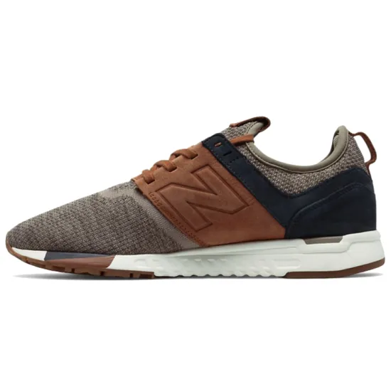 New Balance NB 247 Running Shoes Men Low-top Brown/yellow/blue/white
