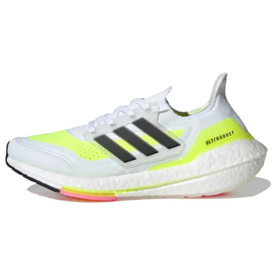 Adidas Ultra Boost 21 White Solar Green Women's