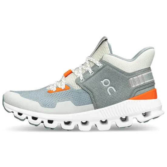 On Cloud Hi Cushioning Anti-Slip And Wear-Resistant Low-Top Running Shoes Women's Gray Blue