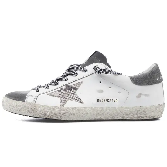 Golden Goose Super-Star Skateboard Shoes Men Low-top Grey/white
