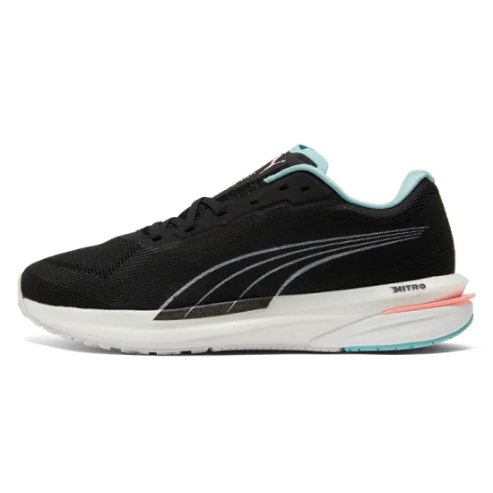 Puma Velocity Nitro 1 Running Shoes Women's Low-top Black/white/blue