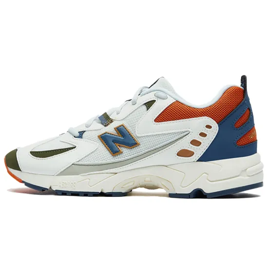 New Balance NB 828 Running Shoes Unisex Low-top Off-white/dark Orange/navy/light Grass Green
