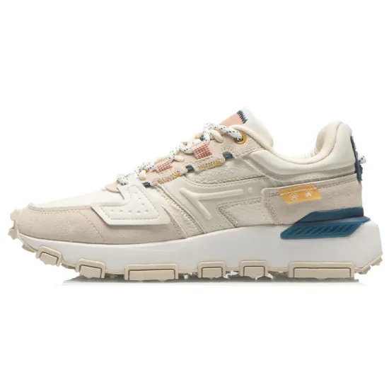 LINING Cloud Sword Running Shoes Women's Low-Top Light Antique Yellow/Swan White