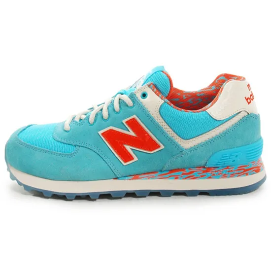 New Balance NB 574 Series Running Shoes Unisex Low-top Aqua Blue/orange