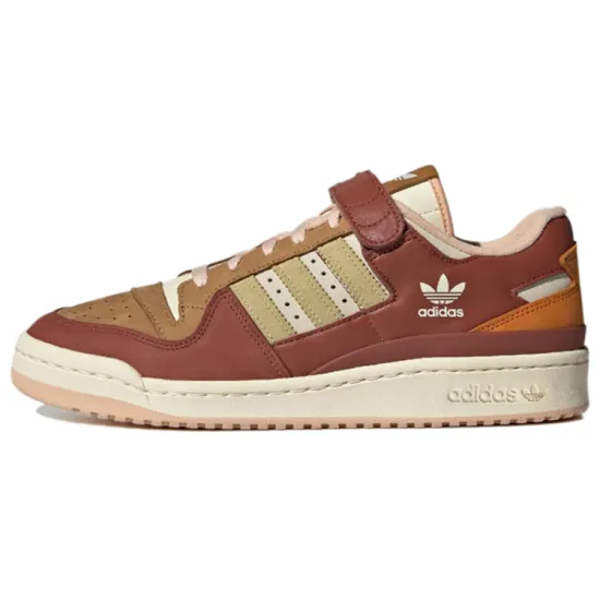 adidas originals FORUM Skateboarding Shoes Unisex Low-top Milky White/gold/reddish Brown
