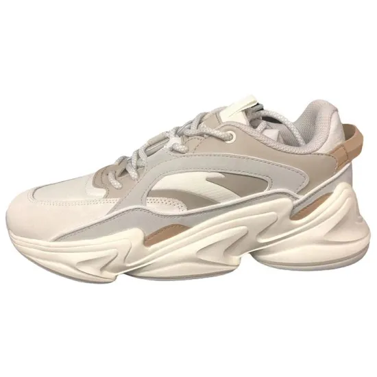 ANTA Casual Shoes Men Low Top Ivory White/Shade 2 Gray