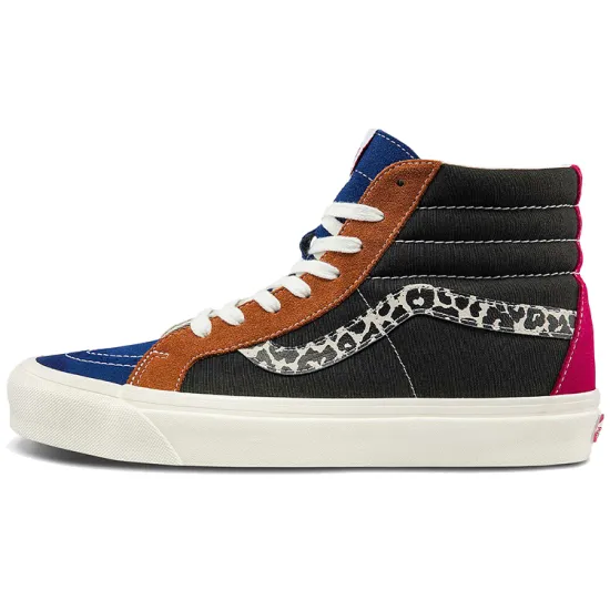 Vans Unisex Anaheim Factory Sk8 hi 38 Dx High Top Sneakers Black/Blue/Brown