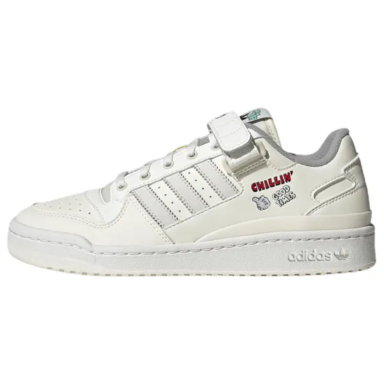 Adidas Originals FORUM Skateboard Shoes Unisex Low-top Cream White/gray