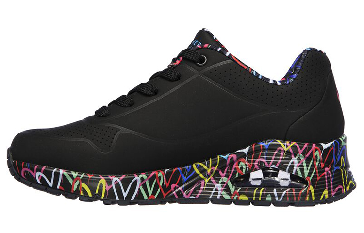 Skechers James Goldcrown X Skechers Uno Low Top Running Shoes Black Women's