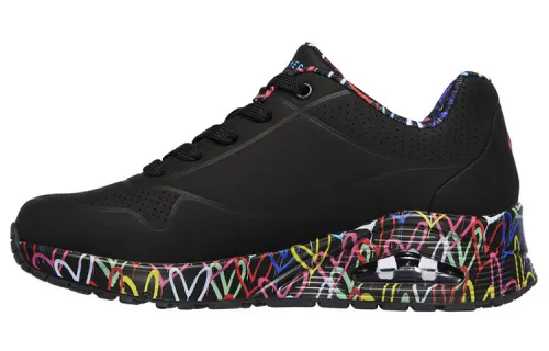 Skechers James Goldcrown X Skechers Uno Low Top Running Shoes Black Women's