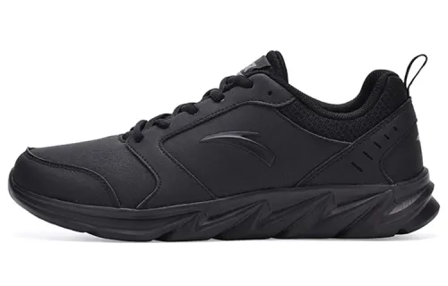 Anta Water repellent Slip Resistant Abrasion Resistant Cushioning Low top Running Shoes Men's Black