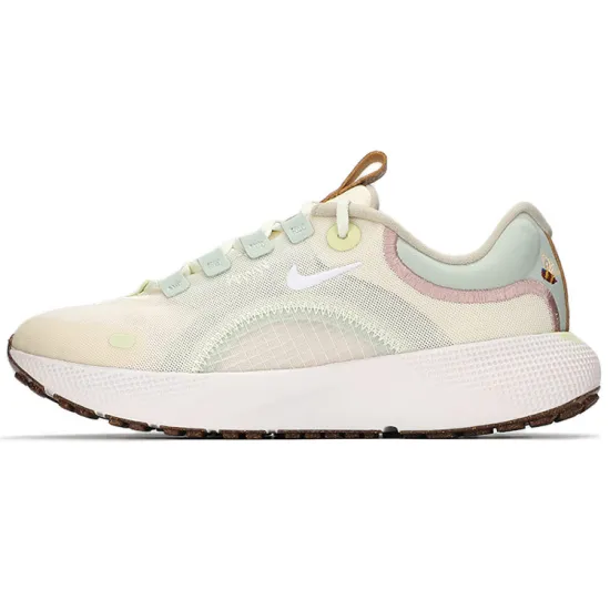 Nike React Escape Run 1 Running Shoes Women's Low-top Cashmere Primary Color/white/pearl White/aqua Blue/ice Green Yellow/