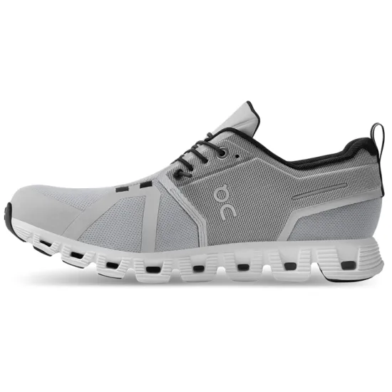 On Running Cloud 5 Waterproof Glacier Grey White Women's