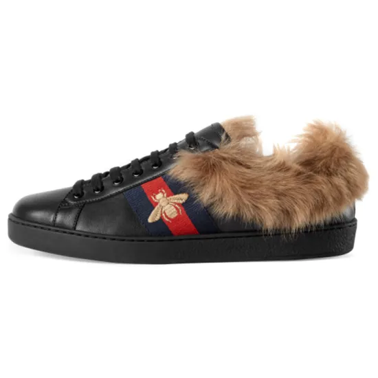 GUCCI Ace Wool Embroidered 'Bee - Black'