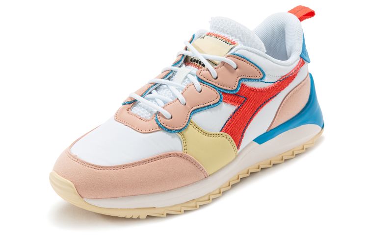 Diadora Fabric Vintage Support Cushioning Low top Running Shoes Women’s White Red