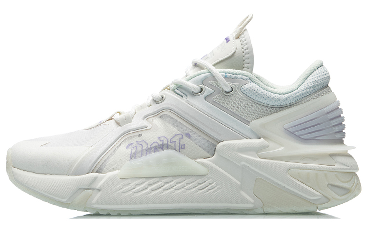LiNing Li Ning 001 Ti trendy, versatile, comfortable and casual low-top running shoes for women, off-white
